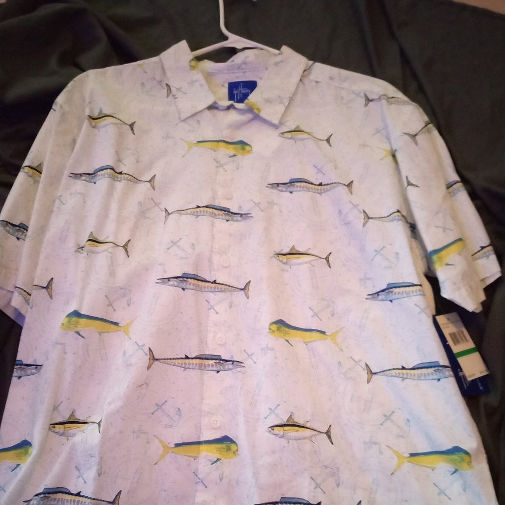 Guy Harvey short sleeve button up shirt
